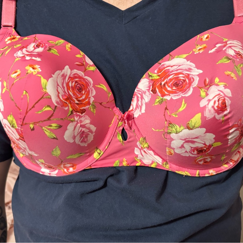 Torrid Pink Floral Underwire Bra